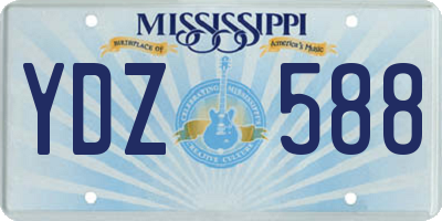 MS license plate YDZ588