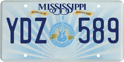 MS license plate YDZ589