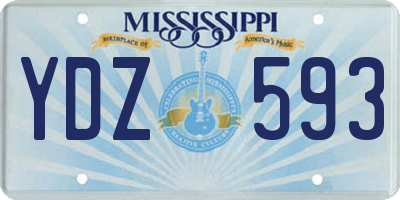 MS license plate YDZ593