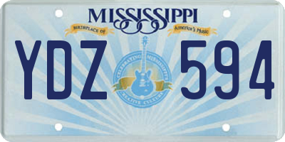 MS license plate YDZ594