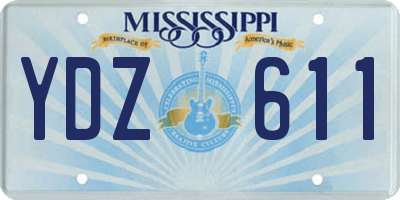 MS license plate YDZ611