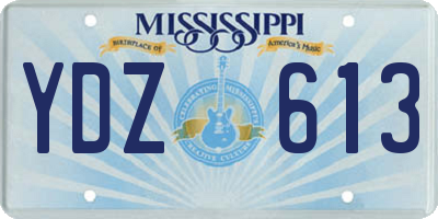 MS license plate YDZ613