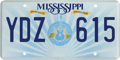 MS license plate YDZ615