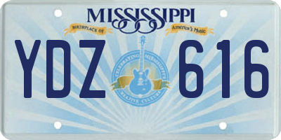 MS license plate YDZ616