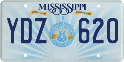 MS license plate YDZ620