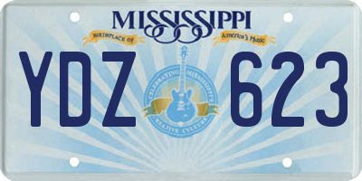MS license plate YDZ623
