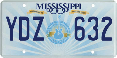 MS license plate YDZ632