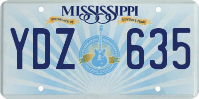 MS license plate YDZ635