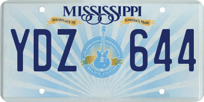 MS license plate YDZ644
