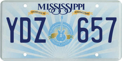 MS license plate YDZ657