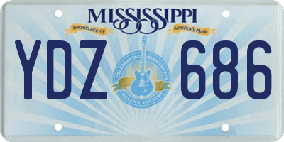 MS license plate YDZ686