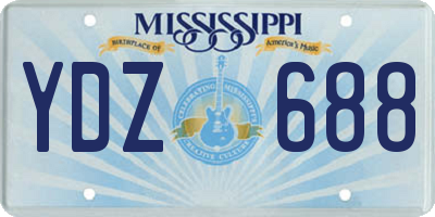 MS license plate YDZ688
