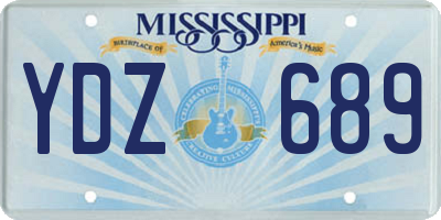 MS license plate YDZ689
