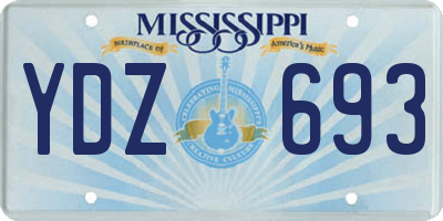 MS license plate YDZ693