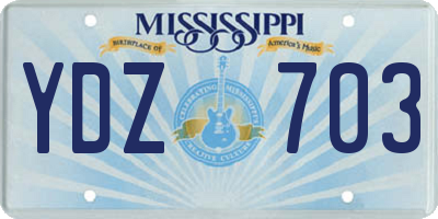 MS license plate YDZ703