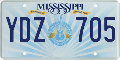 MS license plate YDZ705