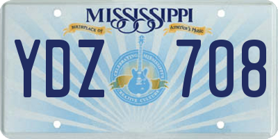 MS license plate YDZ708