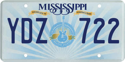 MS license plate YDZ722