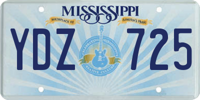 MS license plate YDZ725
