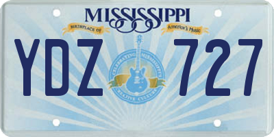 MS license plate YDZ727