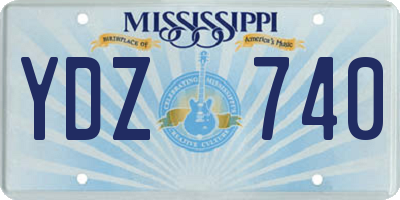 MS license plate YDZ740