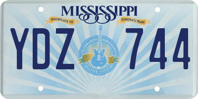 MS license plate YDZ744