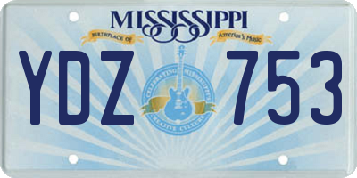 MS license plate YDZ753