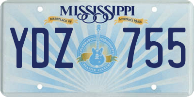 MS license plate YDZ755