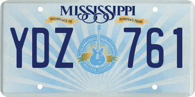 MS license plate YDZ761