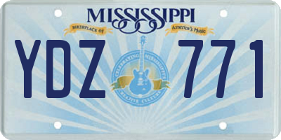MS license plate YDZ771
