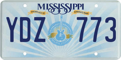 MS license plate YDZ773