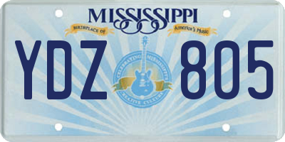 MS license plate YDZ805