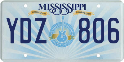 MS license plate YDZ806
