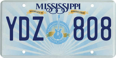 MS license plate YDZ808