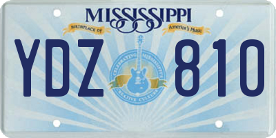 MS license plate YDZ810