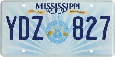 MS license plate YDZ827