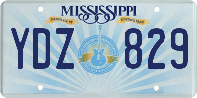 MS license plate YDZ829