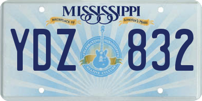 MS license plate YDZ832