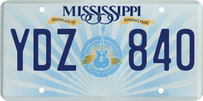 MS license plate YDZ840