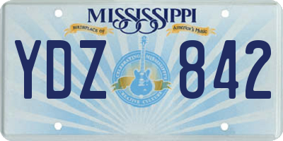 MS license plate YDZ842