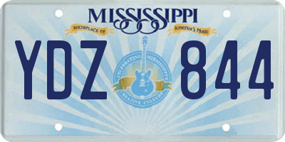 MS license plate YDZ844