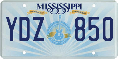 MS license plate YDZ850