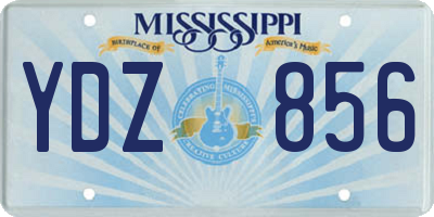 MS license plate YDZ856