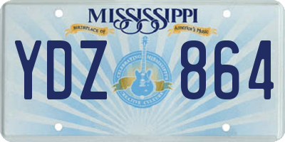 MS license plate YDZ864
