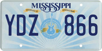MS license plate YDZ866