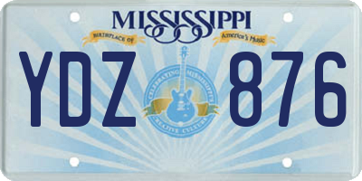 MS license plate YDZ876