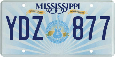 MS license plate YDZ877