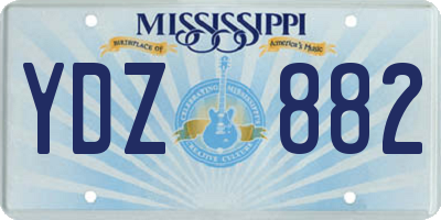 MS license plate YDZ882