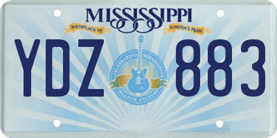 MS license plate YDZ883