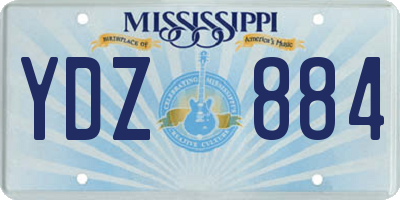 MS license plate YDZ884